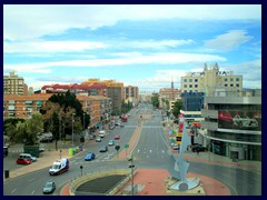 Murcia new part 06 - Ronda Levante and traffic circle seen from the hotel room at Hotel Nelva.